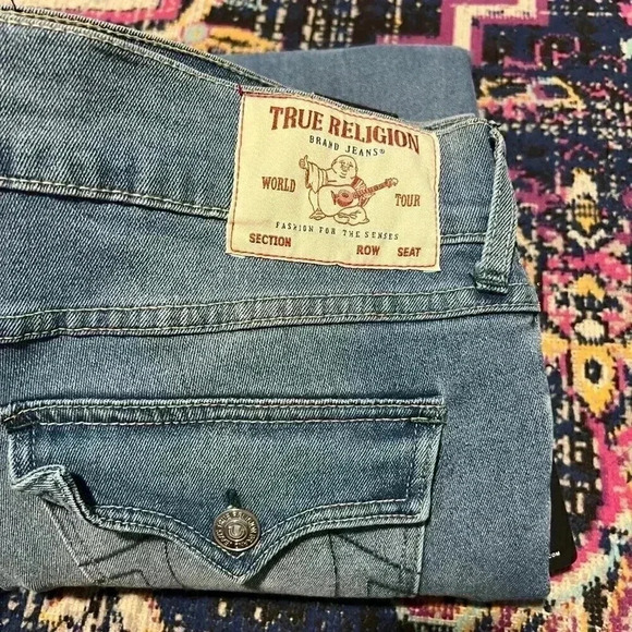 NEW True Religion Ricky Flap Men's 36x32 Relaxed Straight Ricky Jeans - Picture 4 of 6